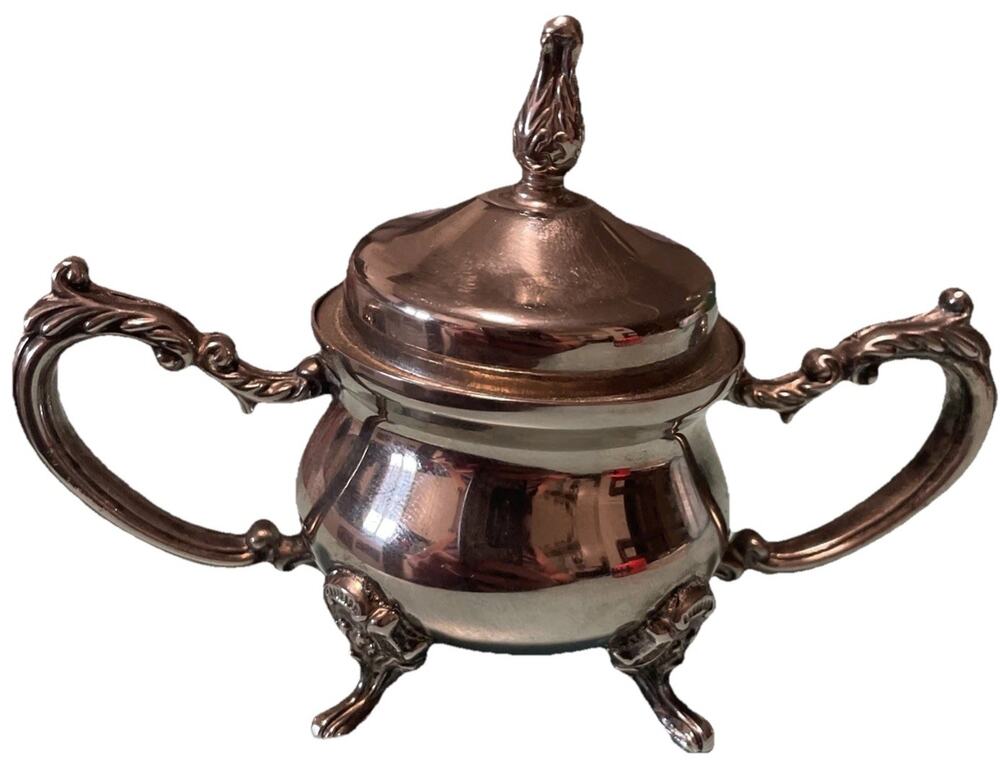 Vintage Sheridan Silver plated Sugar Bowl with Lid